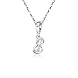 KunBead Jewelry Letter E Love Heart Initial Necklace for Women Girls Men Cheap Sale Rhinestone Nice Chain Necklace for Mum