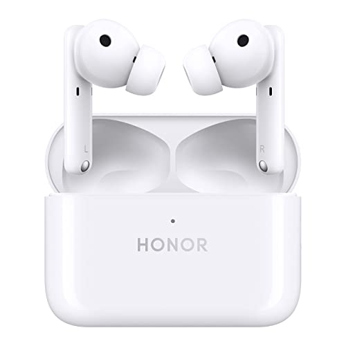 HONOR Earbuds 2 Lite, kabellose In-Ear-Bluetooth-Kopfhörer mit aktiver Geräuschunterdrückung, 32 Stunden Akkulaufzeit, schnellem Aufladen, langanhaltendem Tragekomfort, ceramic white