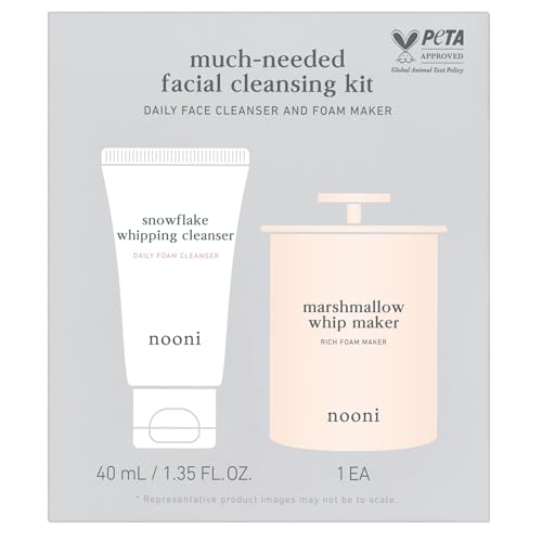 NOONI 2-in-1 Facial Cleansing Kit - Whipping Cleanser &amp; Whip Maker