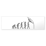 CafePress Pole Vault Evolution Sticker (Bumper) 10'x3' Rectangle Bumper Sticker Car Decal