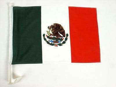 One Dozen Mexico Single-Sided Car Flag