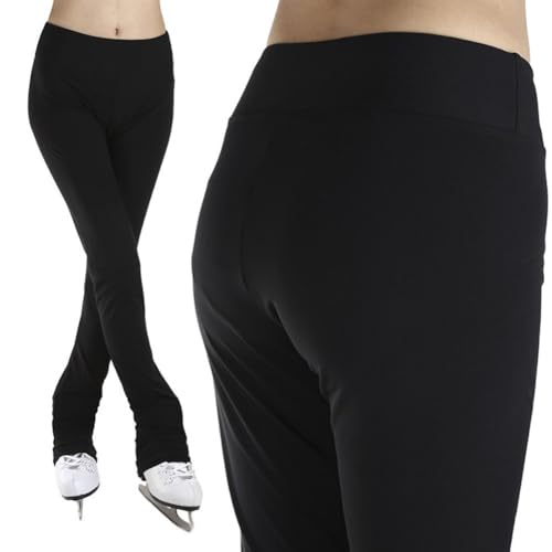 Pantalon de patinage thermique et imperméable en nylon souple noir