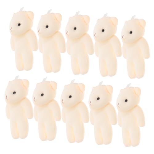 Peluches ours en tissu légères lot de 10 figurines douces amovibles