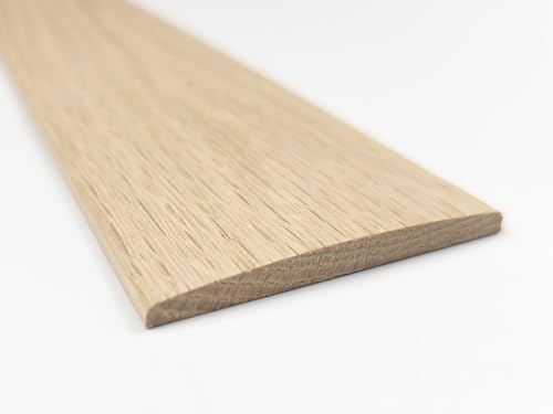 Image of Project DIY® Solid Oak Wide Flat Strip – 900mm x 65mm x 6mm | Real Wood Floor Threshold Trim | Ideal for LVT, Laminate & Engineered Wood | 3 Oak Finishes (Unfinished)