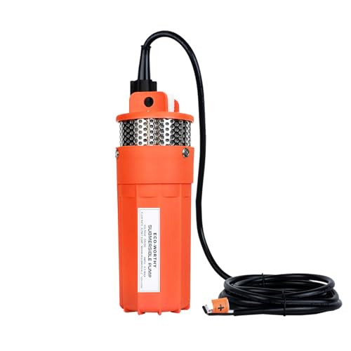 DCHOUSE Bomba 24V 96W, bomba de pozo, bomba de agua solar, bomba de agua CC, bomba para pozos profundos, para casa, granja, ganado, riego