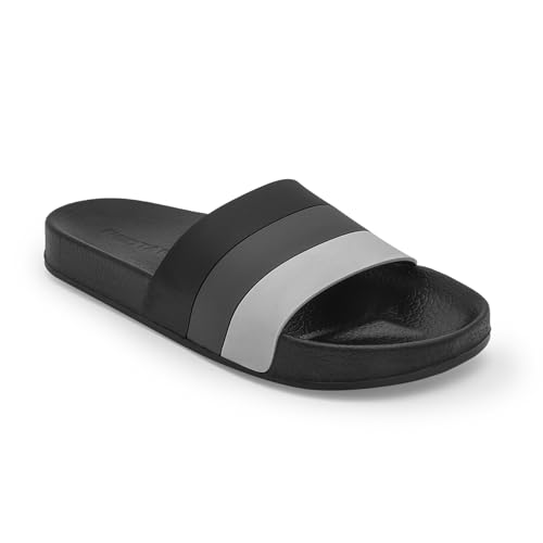 Image of Red Tape Womens Sliders in Slate Blue | Casual Pool Sliders | SLATE BLUE | 3 UK
