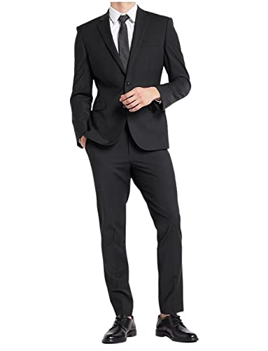 Costume 2 pièces pour homme avec veste à deux boutons et pantalon élégant