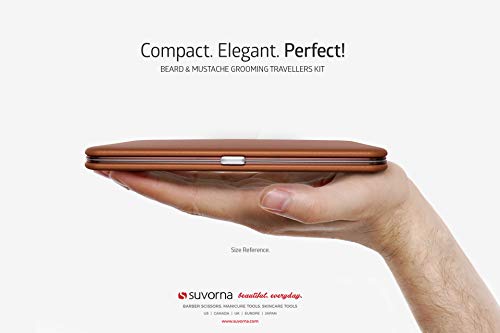 Suvorna 4 Pcs Beard Grooming Kit For Men With 5.5" Beard Scissors Mustache Scissors Ear Scissors Nose Scissors Eyebrow Scissors Slant Tweezers Men Grooming Scissors Facial Hair Scissors Professional. #TOP2