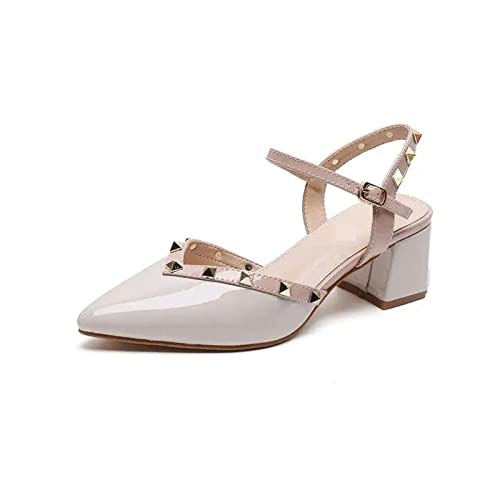Talons pour Femmes Chaussures de Bureau Sandales Cuir Verni