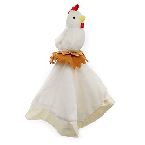 Image of Chicken Lovey Blanket for Baby | Large 20 inch x 20 inch Baby Lovey for Girls or Boys | Cute Chicken Security Blanket for Babies and Toddlers