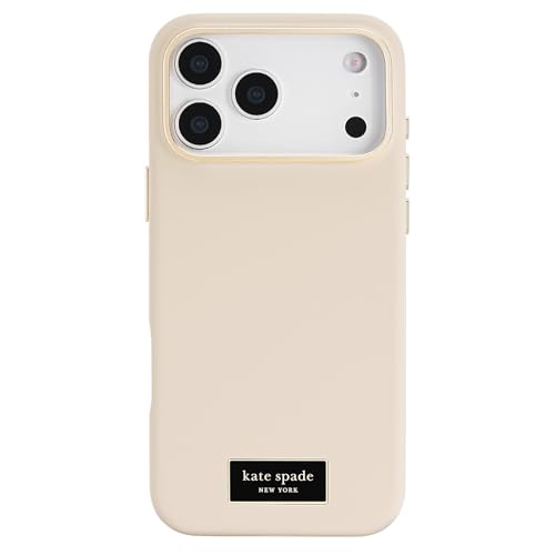 Kate Spade New York iPhone 17 Pro Max Case - Compatible with MagSafe - Designer Phone Case - Icon Perfect Beige