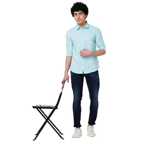 Image of Spykar Men's Regular Fit N /A Full Sleeve Solid Casual Shirts
