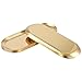 SHEUTSAN Gold Decorative Tray, 9x3 Inch Stainless Steel Serving Tray, Bathroom Cosmetics Organizer, 10 Pack