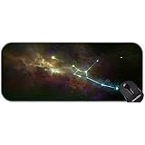 ラージマウスパッド、黄道帯のサイン、星占いイラスト、滑り止めのラップトップコンピューターのキーボードマウスパッドの占星術のテーマ