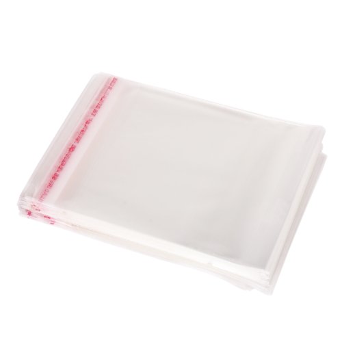 100x praktische selbstklebende OPP Tütchen 10x12cm+Klappe 3cm, Adhäsionsverschluss Beutel, Tüten, Verpackung, transparent Cover