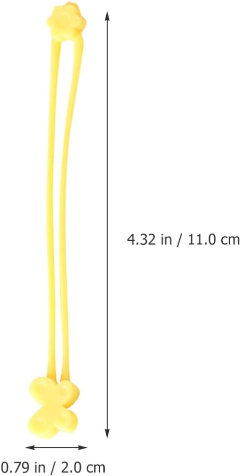 Kichvoe Elastic Binding Rope 4.72In Adjustable Silicone Bands for Kitchen Food Wrapping and Multi-Purpose Tie up Straps for Vegetables Bags Boxes 10 Pack
