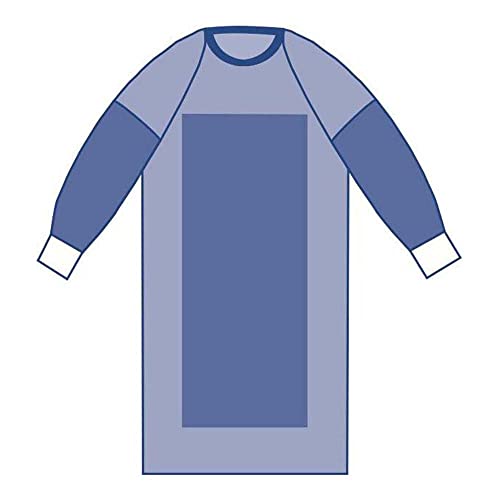 Medline Sirus Poly-Reinforced Surgical Gowns with Raglan Sleeves, Sterile, Size Large, AAMI Level 4, Case of 32 Each