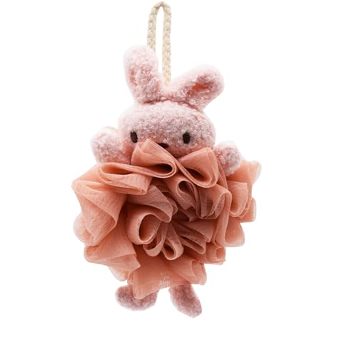 Esponja de esponja de baño con diseño de animales, de malla, exfoliante para mujeres, niños y niñas