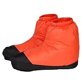 XIUsheUA Calcetines de Plumón Invierno Zapatillas Suaves Botas ultraligeras Botines de Invierno a Prueba de Viento Impermeables for Invierno al Aire Libre Camping Senderismo(Orange,M)
