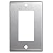 Stainless Steel Single Gang Rocker Wall Plates - 5 Pack