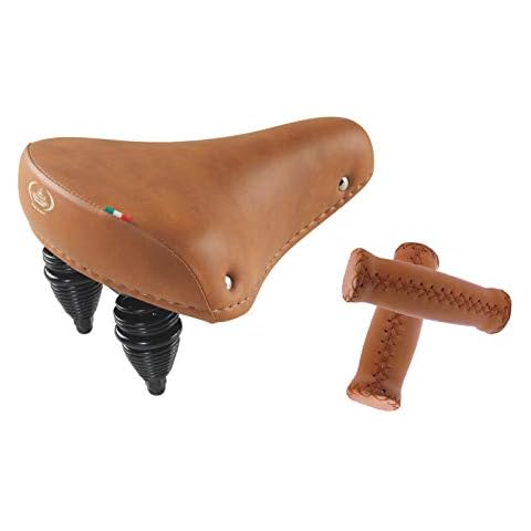 Original Montegrappa Ultra Soft Synthetic Leather Saddle MOD 013 (Miele) + Grips (Miele) Cover
