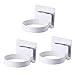 DXIA 3 PCS Supporto per Porta Asciugacapelli, Supporto per Phon da Parete, Mensola di Asciugacapelli Adesivo in Plastica, Senza Tracce, Senza Trapano, per Bagno Asciugamani WC Muro (Bianca)