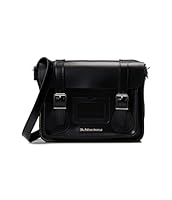 Dr. Martens 11 Inch Leather Satchel Bag, Black Kiev Leather