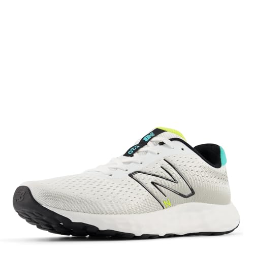 Image of New Balance Men's 520v8 Sneaker, White /Black /Infield Clay, 9.5 Wide