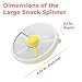 GoBe Kids Large Snack Spinner Slide Bundle with Hand Strap and Sticker Sheet - Reusable Snack Container with 4 Compartment Dispenser and Lid | BPA/PVC Free | Dishwasher Safe | No Spill - Mint Green
