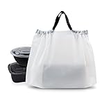 Firekylin Take Out Bags with Handles,To Go Bags Food Bags for Restaurants,Carry Out,Delivery,Shopping,Reusable Water Proof Adhesive Seal Plastic Bags (Medium)