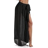 ❥ Einfach zu kombinieren: Dieser modische und elegante halbtransparente Wickelrock Sarong ist ein auffälliges Stück mit lebendigen Farben, es ist schön, mit jedem modischen Top für den Strand, lässige Schwimmbäder zu kombinieren
