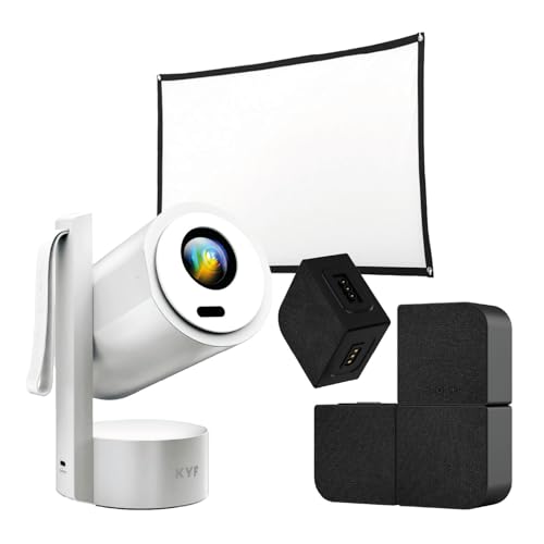 Kit Cinéma Portable KYF – Vidéoprojecteur Android Rechargeable + Mur