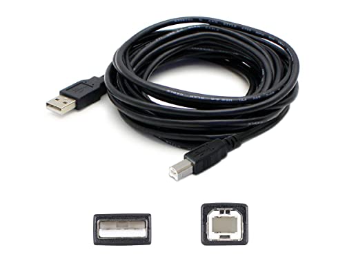AddOn 10.0ft USB 2.0 (A) to USB 2.0 (B) Adapter Cable - USB cable - USB Type B (F) to USB (M) - 10 ft - black