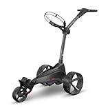 Motocaddy M1 DHC Electric Golf Cart - Electric Golf Caddy, 3 Wheels Automatic Downhill Control, Compact-Folding, LCD Widescreen Display, All-Terrain DHC Wheels - Accessories Included (Black)