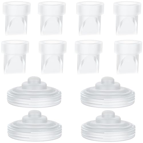 Image of 8pcs Duckbill Valves & 4pcs Silicone Diaphragm Compatible with Momcozy M5 Wearable Breast Pump, Replacement Pump Parts Accessories for Momcozy M5, Not Original Momcozy M5 Parts, 12 Pack