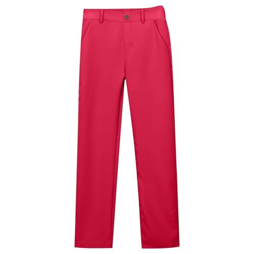 Boys Uniform Pants Stretch Flat Front Dress Pant Casual Pull On Slacks with Pockets Kids School Clothes Size 5-14T2