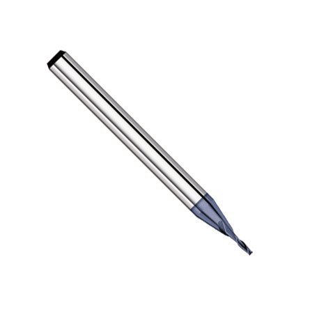 Kodiak Cutting Tools KODIAK222715 USA Made Solid Carbide End Mill, Micro, AlTiN Coated, 2 Flute, 1/8" Shank, 0.024" Length of Cut, 1-1/2" Overall Length, 0.008" Diameter