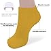 VstaDank Natural Yellow Ankle Socks Soft Low Cut Sock Fashion No Show Sock Casual Running Socks for Adult 5 Pairs