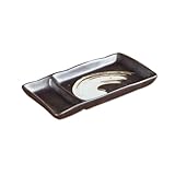 Vajilla personalizada de cerámica creativa de dos rejillas para el hogar, color negro