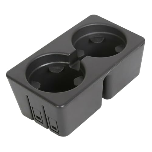 Portavasos de consola dual trasero para autos plástico negro miniatura 2