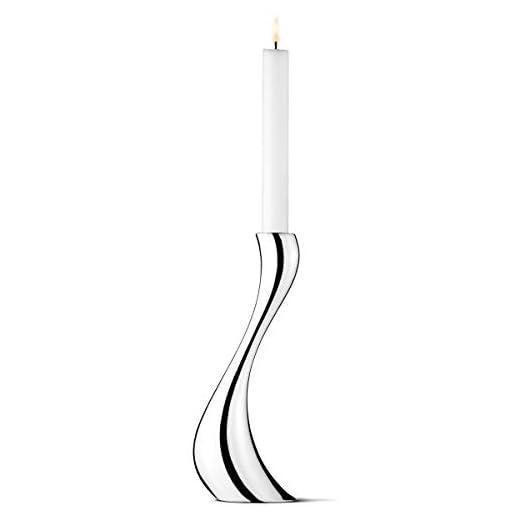 Georg Jensen Cobra Large Ljusstake, högglanspolerat rostfritt stål genom Constantin Wortmann