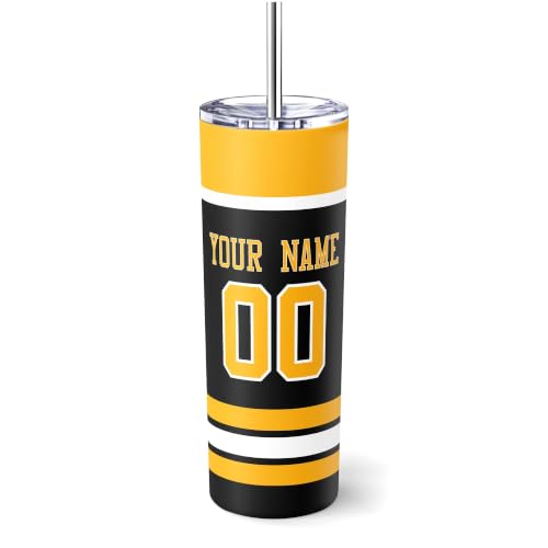 Image of ANTKING Boston Tumbler 20oz Travel Mug Custom Name Number Gifts | Stainless Steel Insulated Coffee Cup for Men Women
