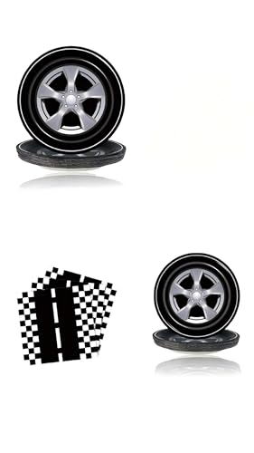 Race Car Party Plates & Napkins Set - 96 Pcs, Racing Themed Dinnerware for Kids, Boys Birthday, Baby Shower, Home Decor - Serves 24 Guests ly