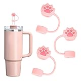DelightfulCorners Cat straw toppers for Stanley cup, Silicone Straw Toppers for Stanley 30&40 Oz Tumbler,Reusable cat straw covers fits perfectly with all types of 10mm/0.4inch straws(3 Pcs)