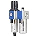 Compressed Air Filter Regulator Lubricator Combo 3 in 1 Unit Professional Grade Pneumatic System Component High Efficiency Water Oil Separator for Industrial Machinery Aluminum (GFC400-10)