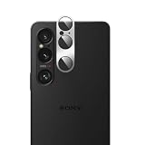 明誠 Xperia 1 VI カメラフィルム SO-51E SOG13 レンズ保護フィルム レンズガード アルミニウムカバー 高透過率/硬度9H/耐衝撃/一体型/簡単貼り付け/防塵防汚（シルバー）