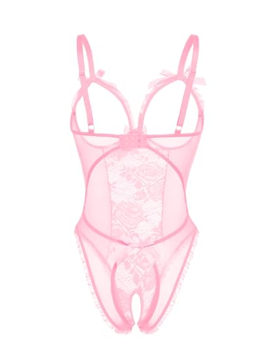 Image of Avidlove Women One Piece Lingerie Sexy Lace Babydoll Mini Bodysuit