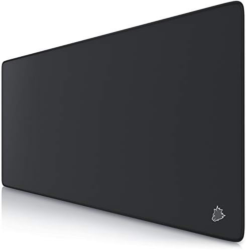 TITANWOLF - XXL Speed Gaming Mouse Mat Mouse Pad - Extra Large 900 x 400 x 4mm - Water-Resistant Mousepad with Non-Slip Rubber Base - Smooth Cloth Surface - Black
