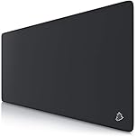 TITANWOLF - XXL Speed Gaming Mouse Mat Mouse Pad - Extra Large 900 x 400 x 4mm - Water-Resistant Mousepad with Non-Slip Rubber Base - Smooth Cloth Surface - Black