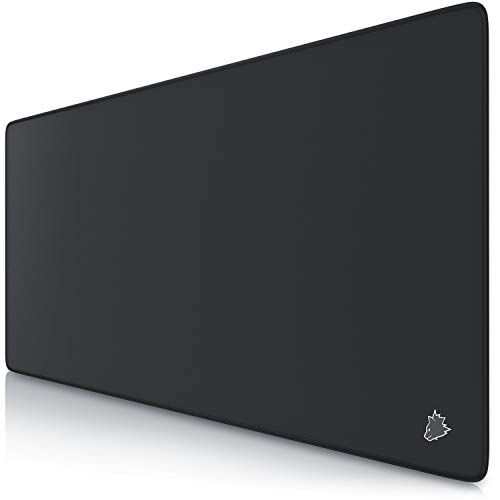TITANWOLF - XXL Speed Gaming Mauspad Titanwolf Schwarz 900 x 400mm - XXL Mousepad - Tischunterlage Large Size - verbessert Präzision und Geschwindigkeit